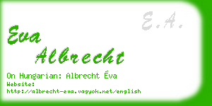 eva albrecht business card