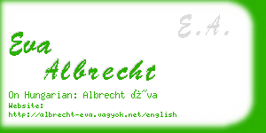 eva albrecht business card